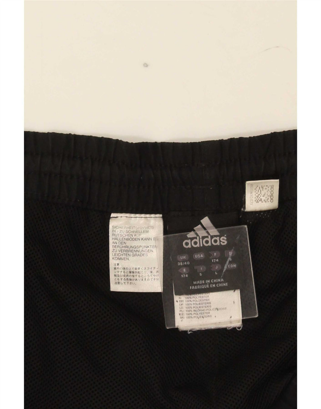 Adidas Pantalones de chándal para hombre Joggers UK 38/40 Medium Negro Poliéster