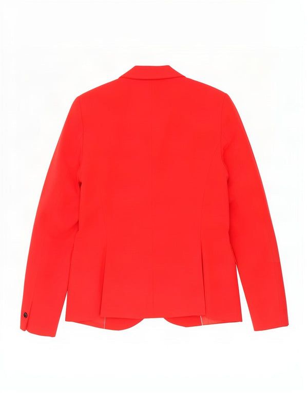 Zara Womens 1 Button Blazer Jacket EU 36 XS Red Polyester