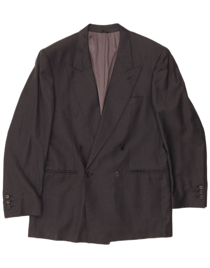 Ermenegildo Zegna Chaqueta tipo blazer con doble botonadura para hombre IT 48 Medium Black