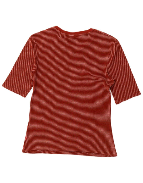 LEVI'S Camiseta para mujer Top UK 12 Medium Brown Stripes