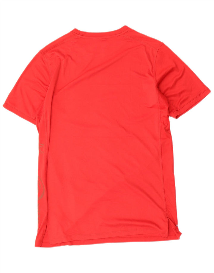 Camiseta Nike Dri Fit Graphic para hombre, parte superior de poliéster rojo mediano