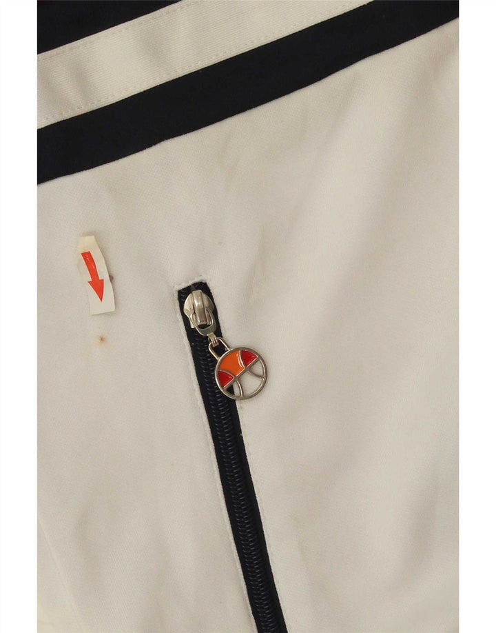 Ellesse Mens Chándal Top Jacket Small Blanco Colorblock Poliéster