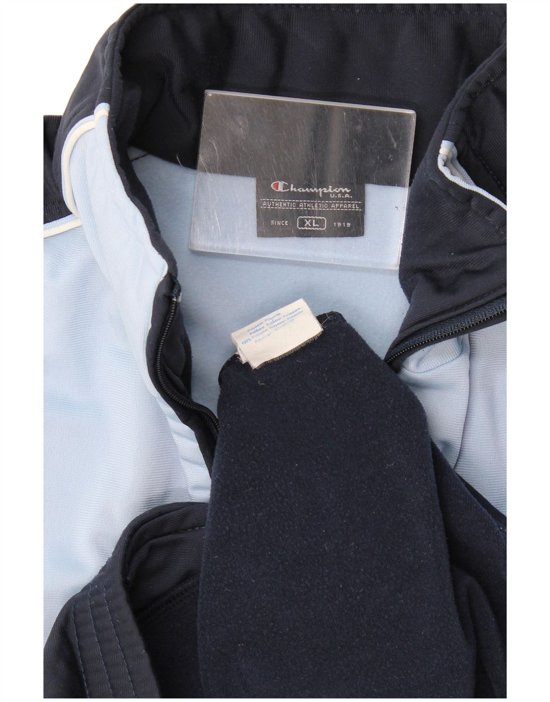 Champion Chaqueta de chándal para hombre XL Azul marino Colorblock Poliéster
