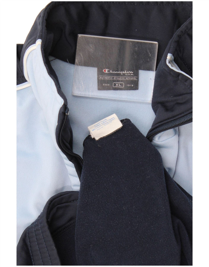 Champion Chaqueta de chándal para hombre XL Azul marino Colorblock Poliéster