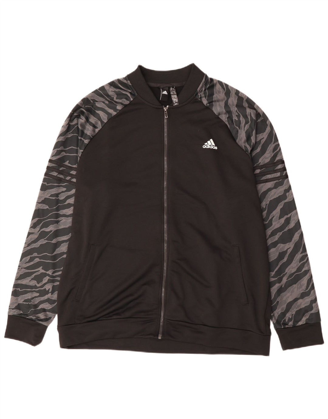 Adidas - Chaqueta de chándal para hombre, talla 52/54, 2XL, poliéster con estampado animal negro