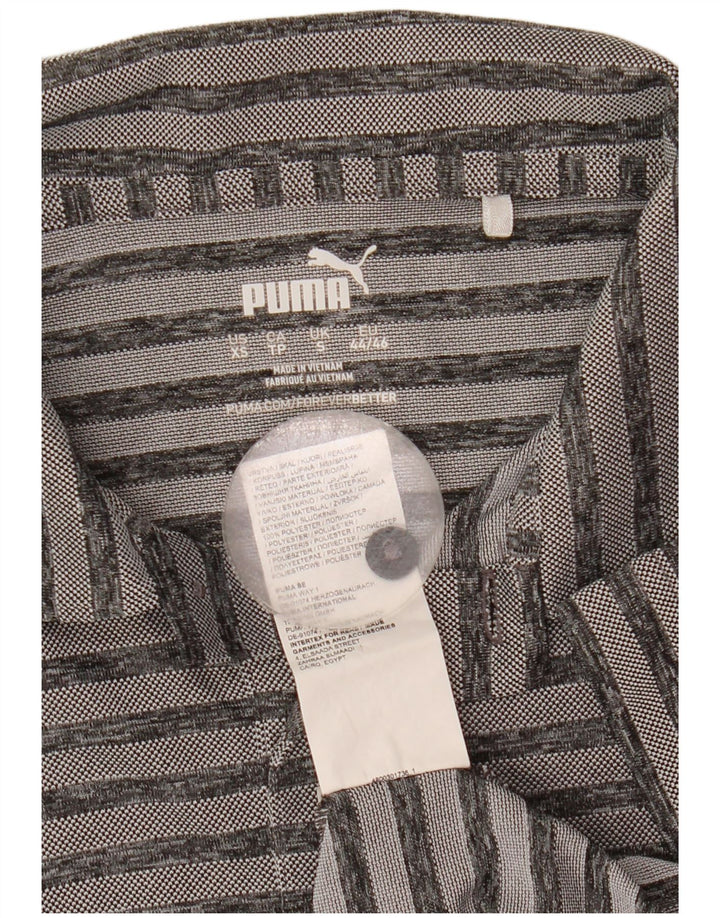 Polo Puma Hombre Poliéster A Rayas Gris Pequeño