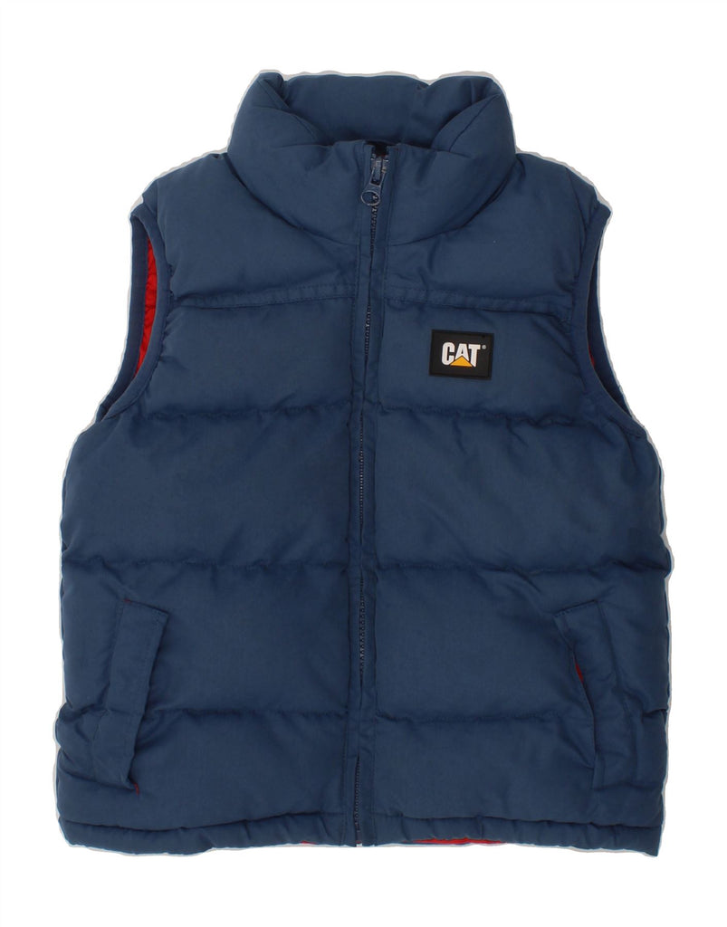 CATERPILLAR Boys Padded Gilet 2-3 Years Navy Blue Polyester Vintage Caterpillar and Second-Hand Caterpillar from Messina Hembry 