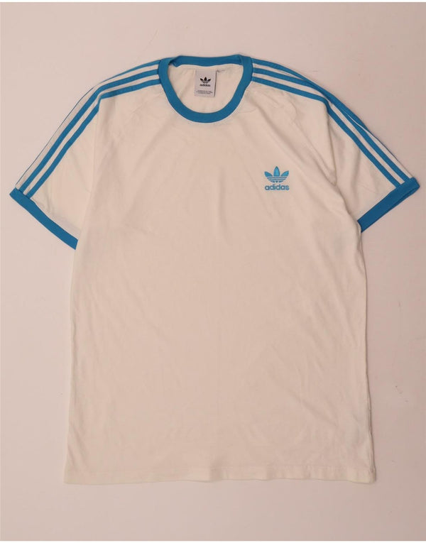 Adidas - Camiseta para hombre, talla grande, algodón blanco