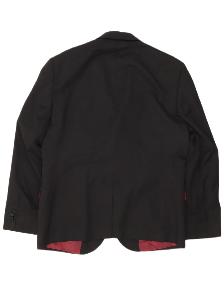 Marks & Spencer Chaqueta tipo blazer con 2 botones y ajuste a medida para hombre, talla 42, color negro