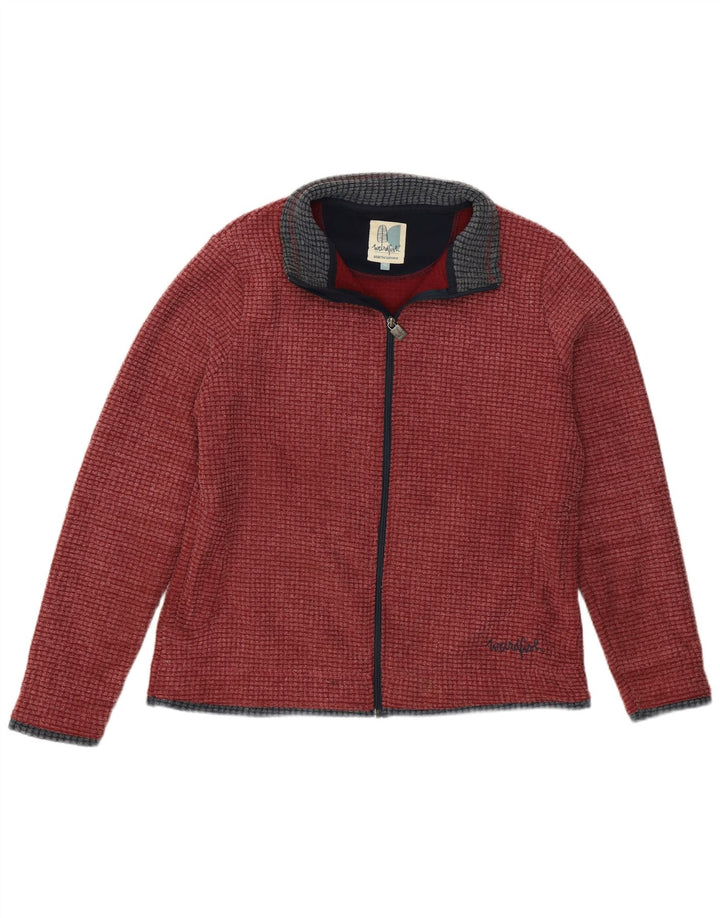 Weird Fish Chaqueta polar para mujer UK 40 Grande Poliéster burdeos