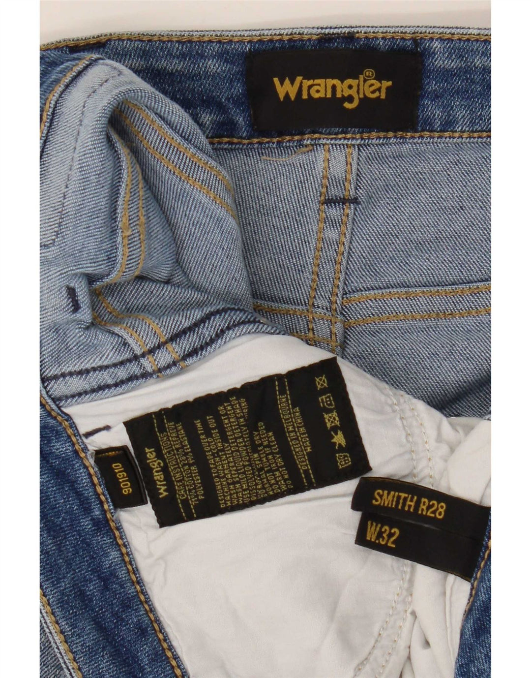 Vaqueros Wrangler Mujer Slim W32 L27 Algodón Azul
