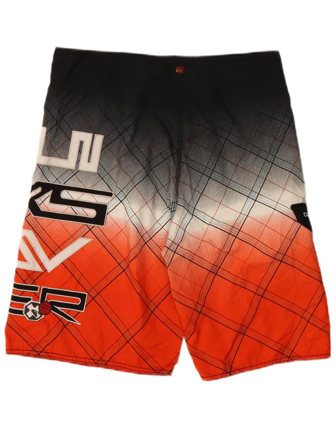 Quiksilver Bañador con gráfico para hombre, tamaño grande, color naranja, poliéster