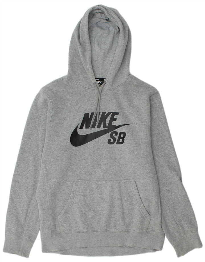 Nike Hombre Sudadera Con Capucha Gráfica Jersey De Algodón Gris Medio