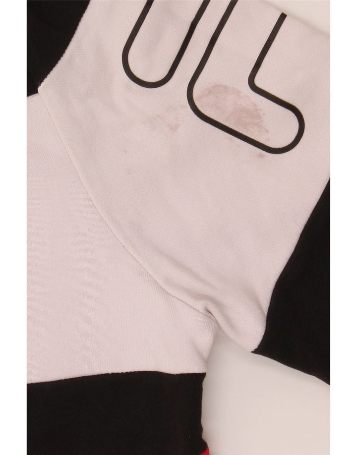 FILA Sudadera con gráfico para hombre, jersey pequeño de algodón con bloques de color multicolor