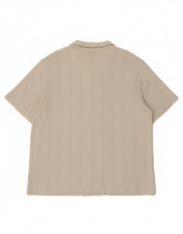 Marks & Spencer Camisa de manga corta para hombre 2XL Algodón blanco roto