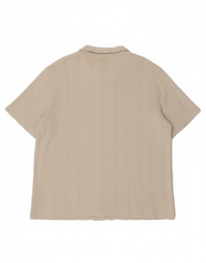 Marks & Spencer Camisa de manga corta para hombre 2XL Algodón blanco roto