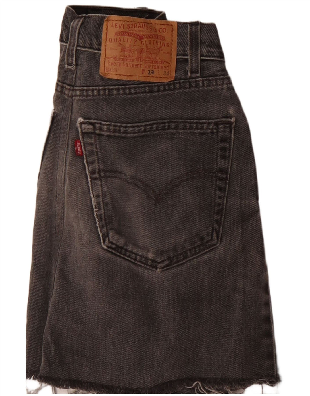 Levi's Mujer 503 Falda Vaquera W24 XS Gris