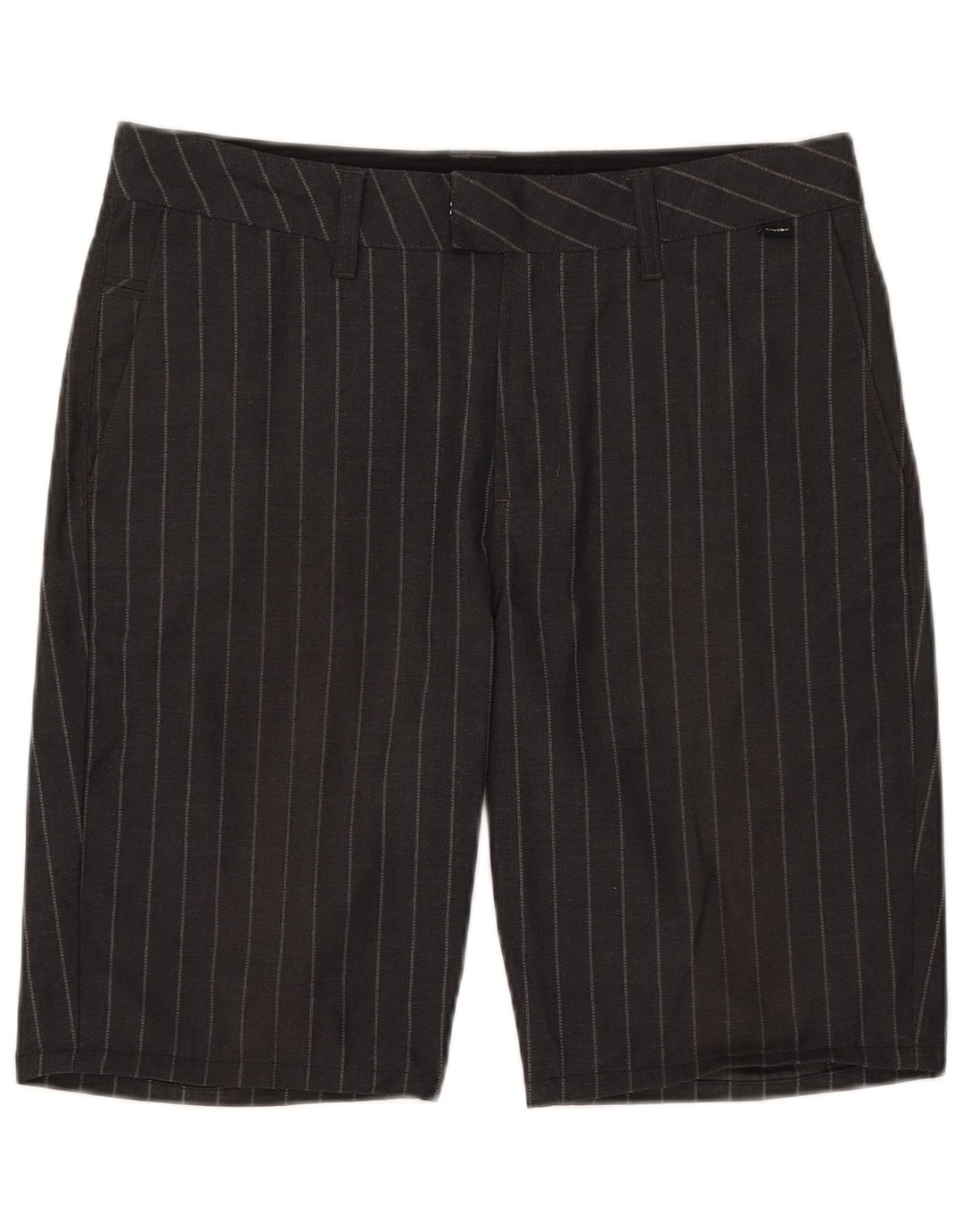 Pantalones cortos chinos Vans para hombre W32 Poliéster a rayas negras medianas