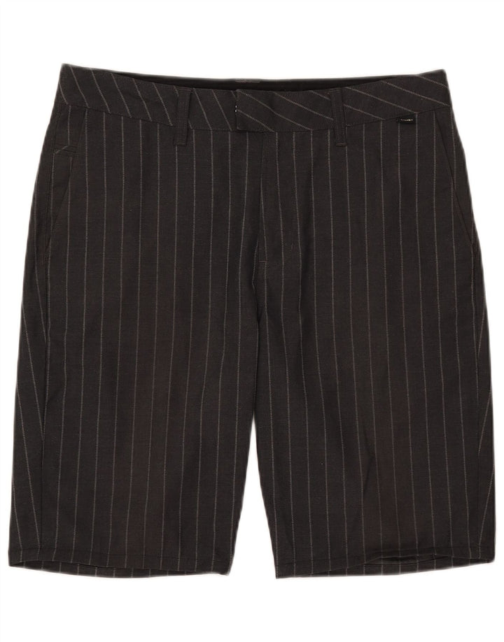 Pantalones cortos chinos Vans para hombre W32 Poliéster a rayas negras medianas