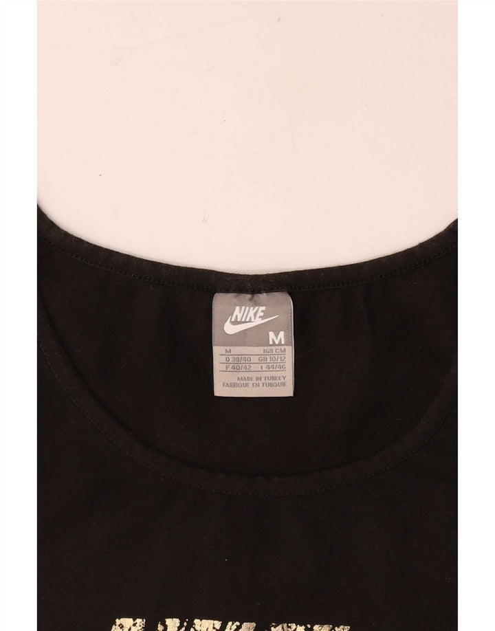 Nike - Camiseta gráfica para mujer, talla 10/12, talla M, color negro