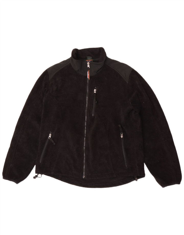 L.L.Bean Chaqueta polar para mujer UK 46 Grande Poliéster con bloques de color negro