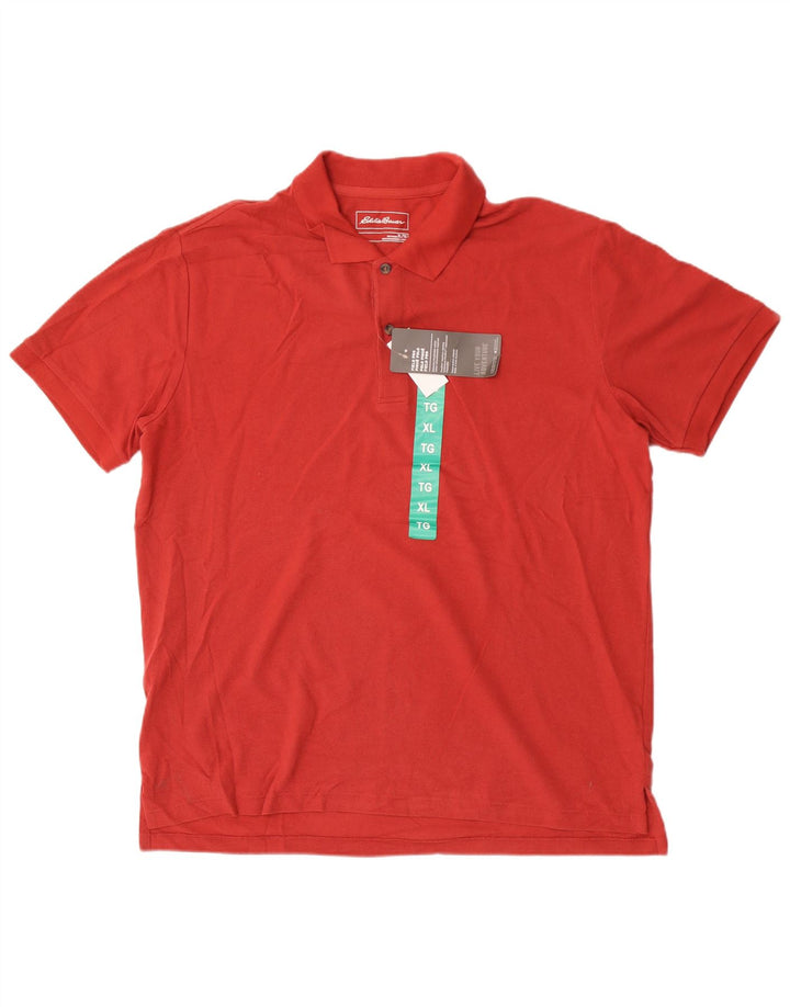 Eddie Bauer Polo Hombre XL Algodón Rojo