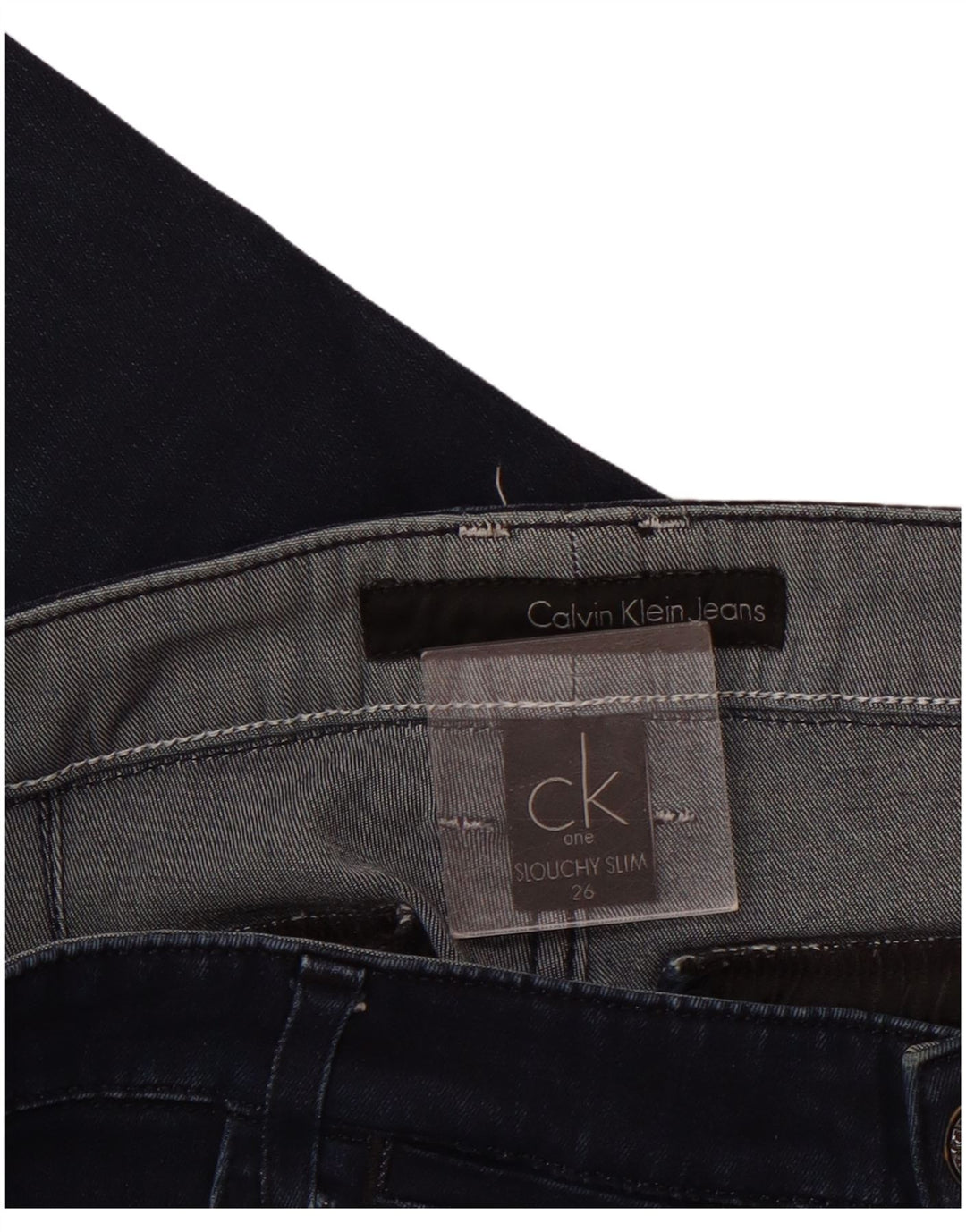 Vaqueros Calvin Klein Slouchy Crop Slim para mujer W26 L25 Azul marino