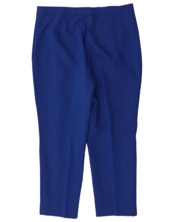 Zara Pantalones Chinos Cónicos De Cintura Alta Para Mujer 2XL W34 L27 Azul