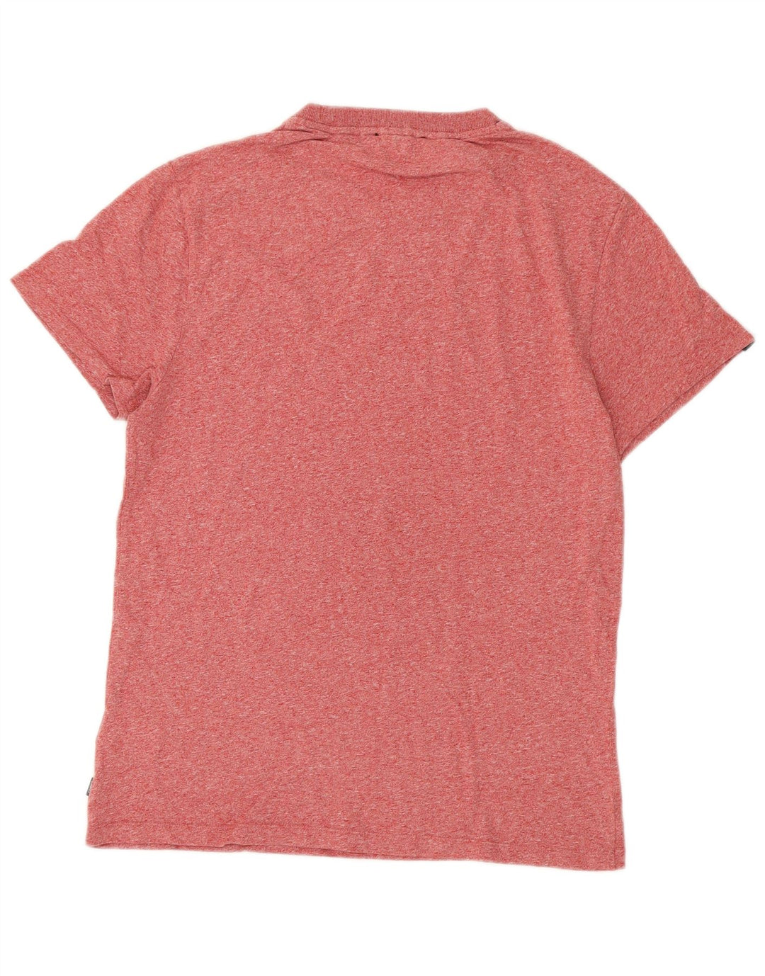 SUPERDRY Camiseta para hombre Top Large de algodón moteado rojo