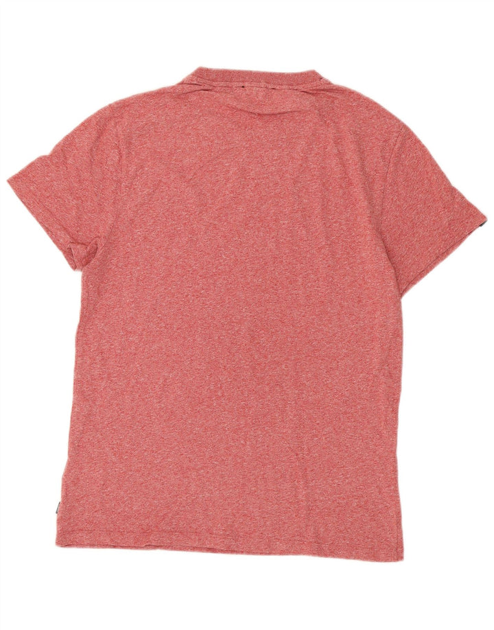 SUPERDRY Camiseta para hombre Top Large de algodón moteado rojo