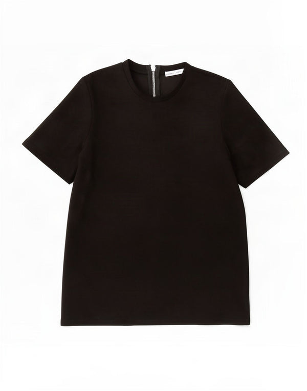 Zara Mujer Blusa Top UK 44 Medio Negro Poliéster
