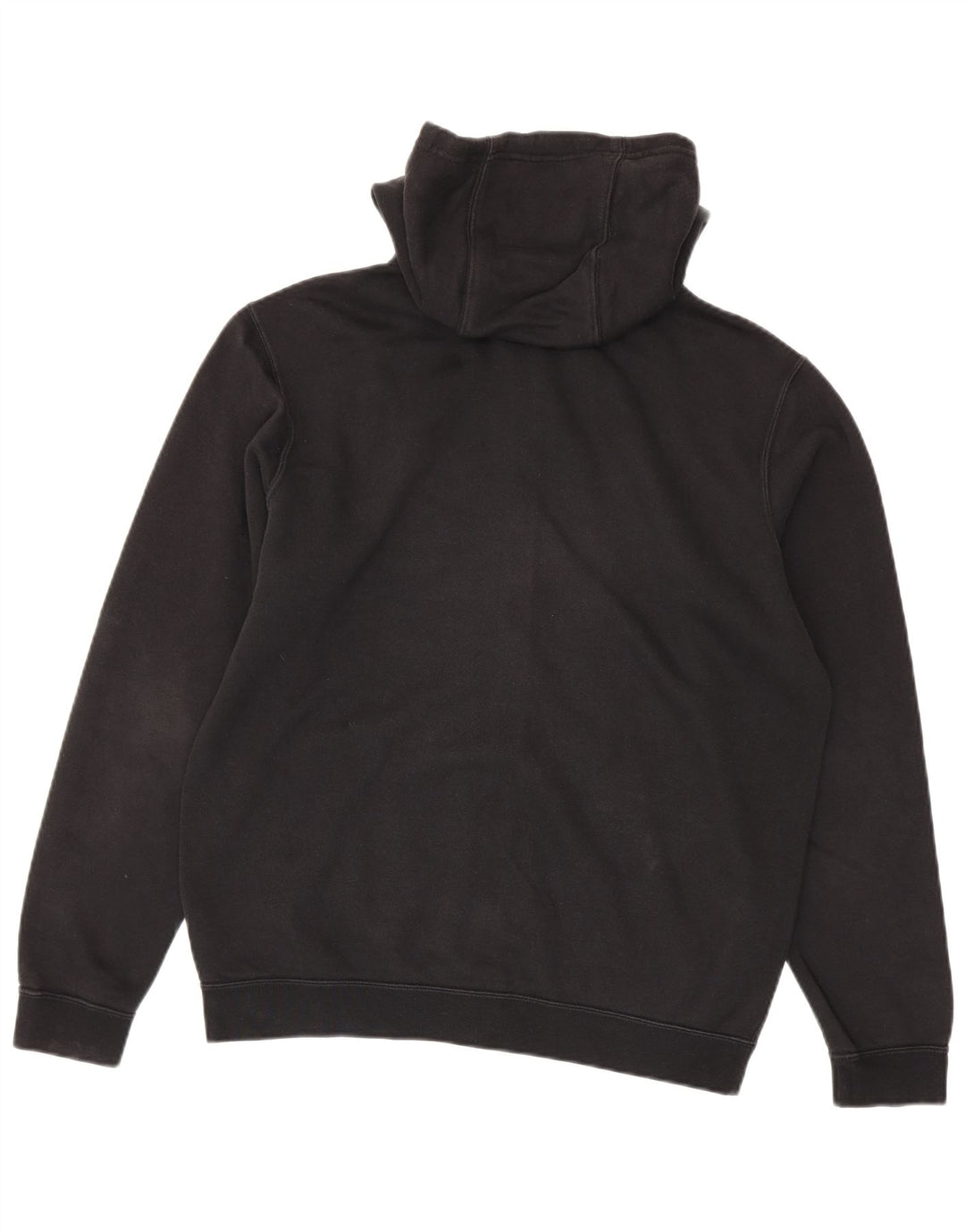 NIKE Sudadera con capucha y cremallera para hombre, algodón negro mediano
