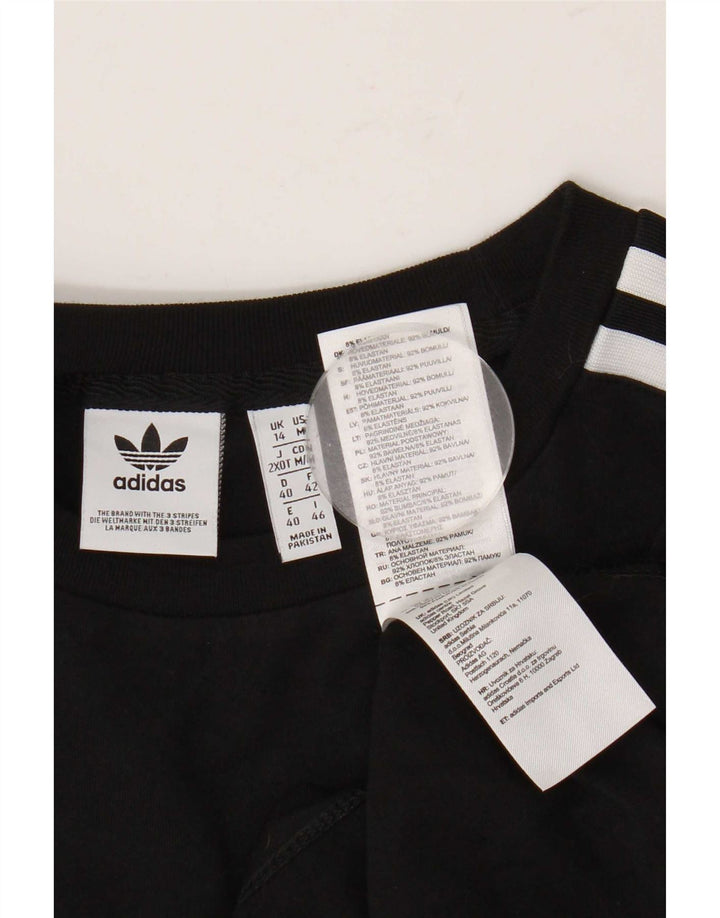 Adidas Camiseta para mujer Top UK 44 Mediano Negro Algodón