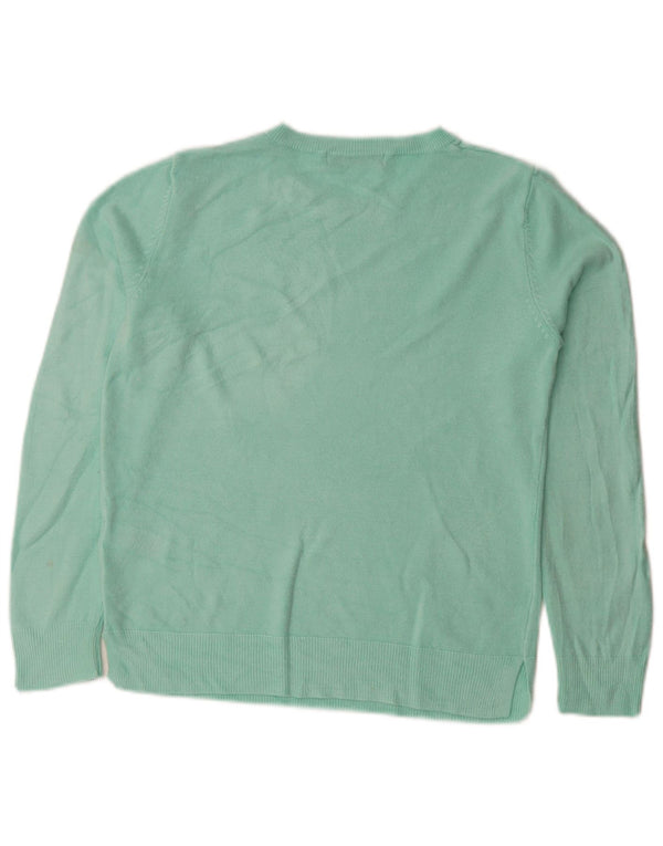 Marks & Spencer Jersey con Cuello Barco para Mujer UK 10 Small Turquesa
