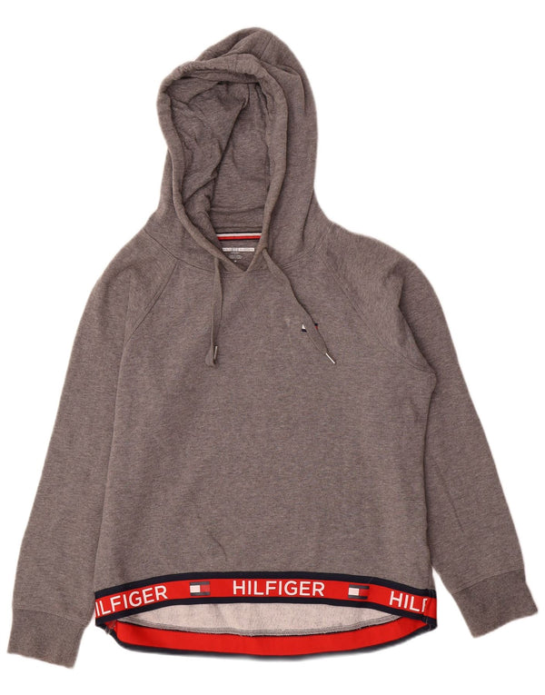 Tommy Hilfiger Jersey con capucha gráfico para mujer UK 44 Gris medio Colorblock
