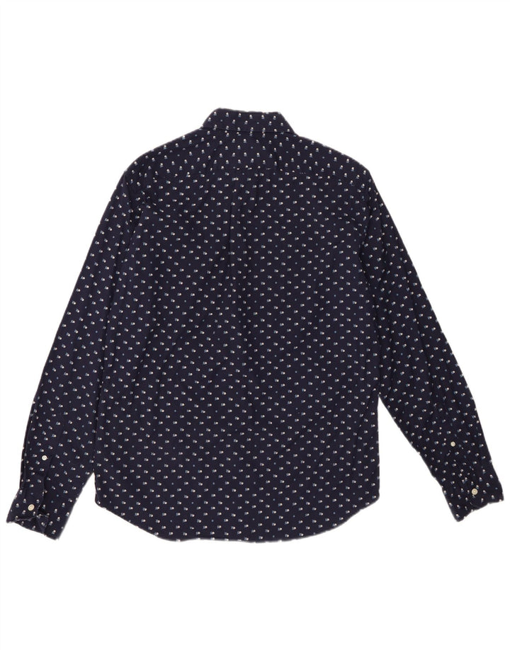 J. Crew Camisa ajustada para hombre Algodón floral azul marino medio