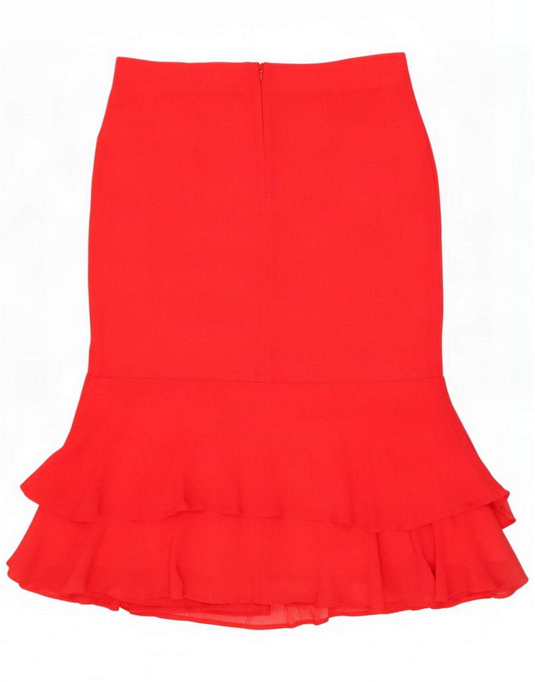 Marks & Spencer Falda con volantes para mujer UK 12 Medium W32 Poliéster rojo