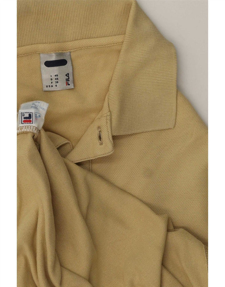 Fila Polo De Corte Regular Para Hombre IT 46 Small Algodón Amarillo
