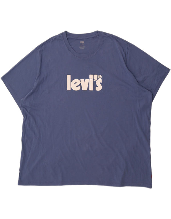 Levi's Camiseta gráfica de ajuste relajado para hombre Top 3XL Algodón azul