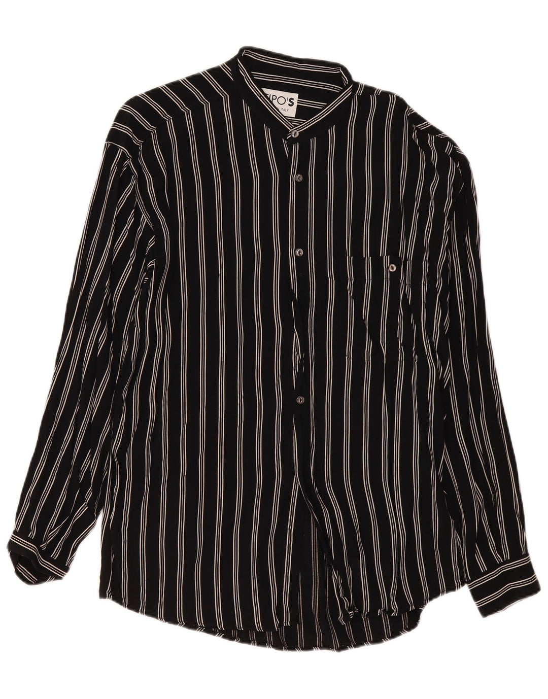 Camisa Hombre Tipo' S XL Viscosa Rayas Negras