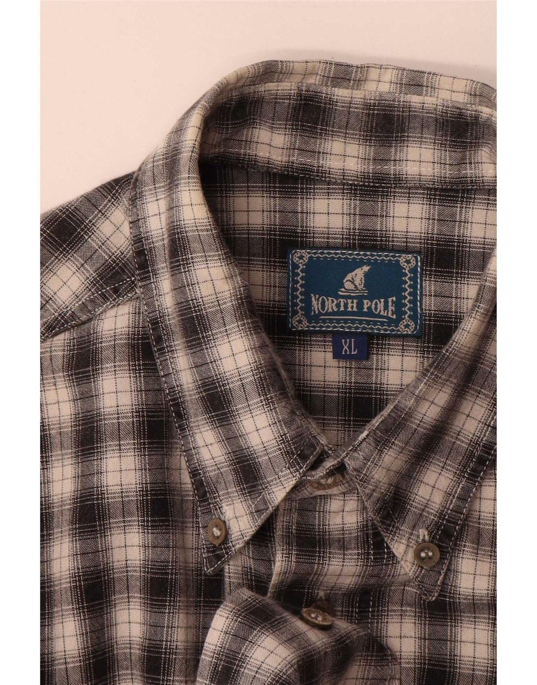 Camisa de franela para hombre North Pole XL Black Check