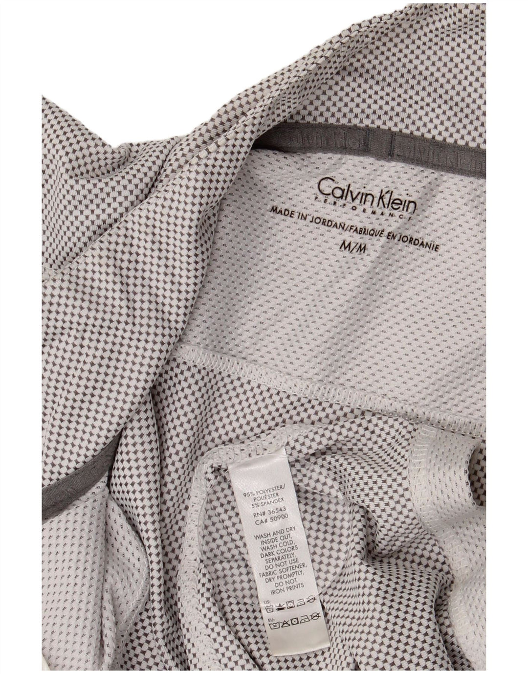 CALVIN KLEIN Top de chándal con cuello y cremallera para hombre, color gris medio con lunares