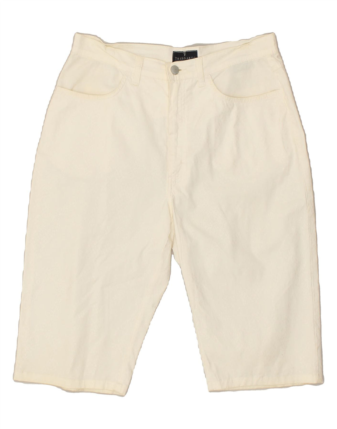 TRUSSARDI Womens Bermuda Shorts W32 Large White | Vintage Trussardi | Thrift | Second-Hand Trussardi | Used Clothing | Messina Hembry 
