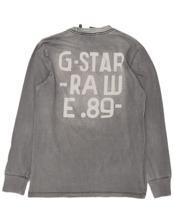 G-Star Hombre Graphic Top Manga Larga Pequeño Algodón Gris