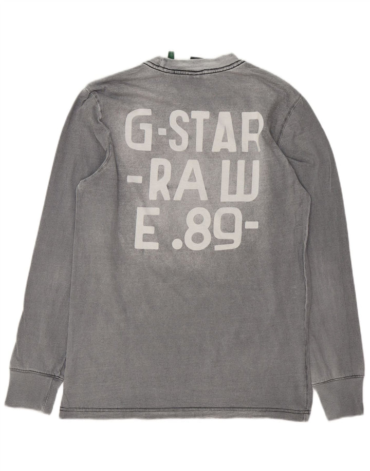 G-Star Hombre Graphic Top Manga Larga Pequeño Algodón Gris