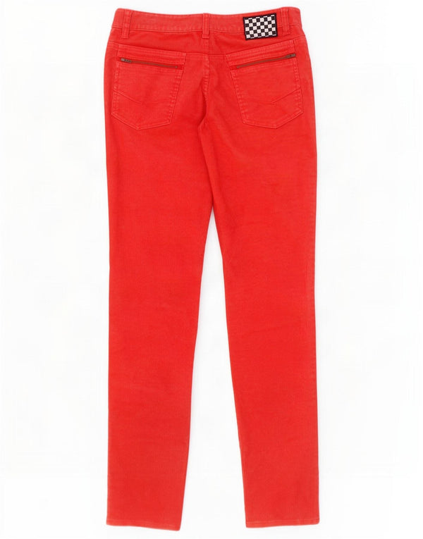 Vans Pantalones de pana ajustados para mujer US 7 Medium W32 L33 Poliéster rojo