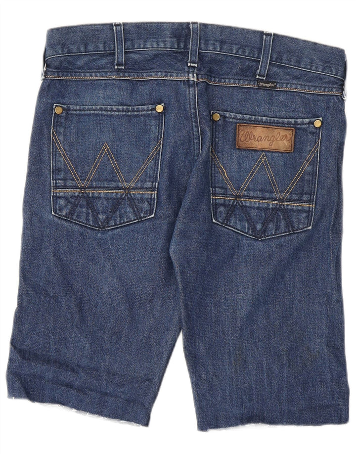 Wrangler Mens 4 RRB Denim Shorts W32 Algodón Azul Medio