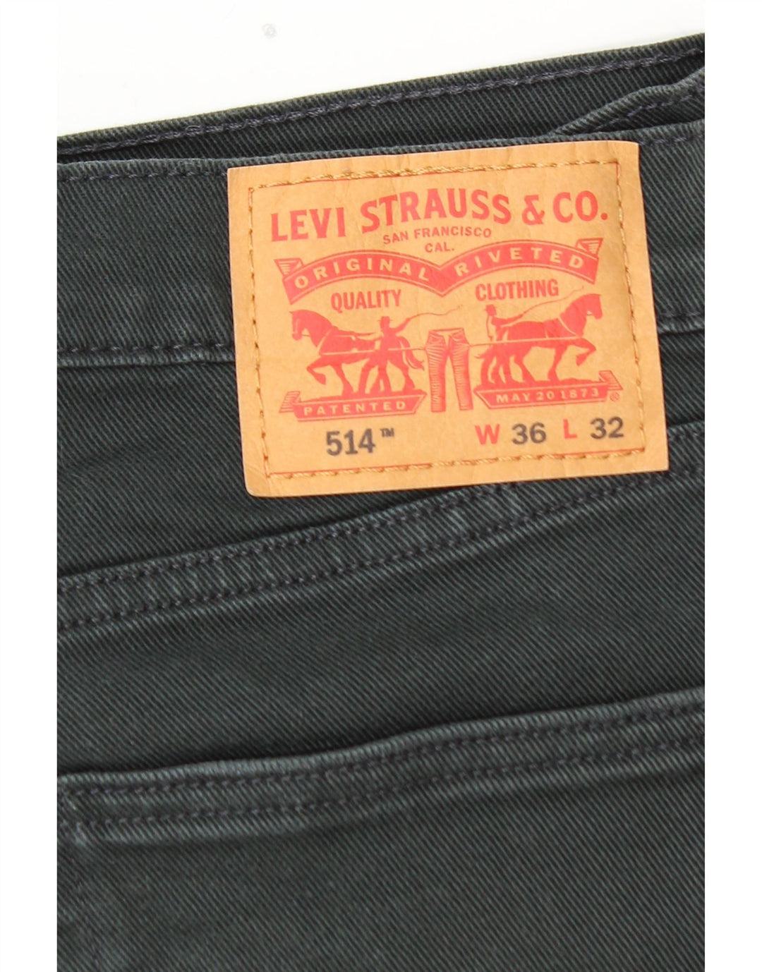 LEVI'S Jeans rectos 514 para hombre W36 L32 Algodón negro