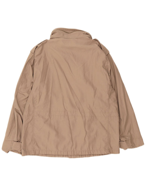 Vintage hombres chaqueta militar Reino Unido 38 medio beige
