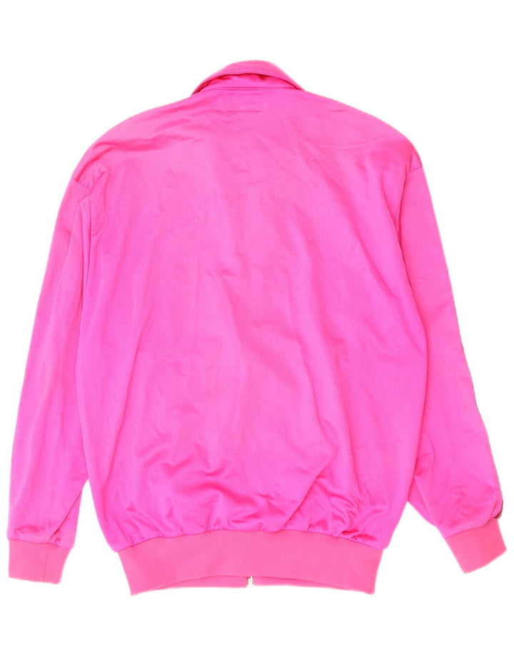 ASICS Chaqueta superior de chándal con gráfico para hombre IT 46 Small Pink Colourblock